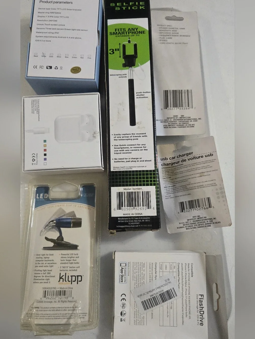 Random Wireless Earbuds & Accessories Bundle - White